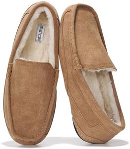100% Genuine Leather Mens Slippers Slip-On Mens Shoes, Loafers for Men