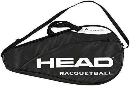 HEAD Racquetball Deluxe Coverbag - Racket Carrying Bag with Accessory Compartment & Adjustable Shoulder Strap, Black