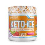 Beyond Yourself - Keto-Ice | Stimulant-Free Thermogenic Fat Burner | Advanced Metabolism Booster, Energy Enhancer & Weight Management | Formulated with L-Carnitine & Raspberry Ketone | Strawberry Kiwi