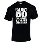 Bang Tidy Clothing 50th Birthday Gifts for Men I'm not 50 T Shirt Black