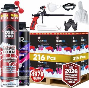 Spray Foam Insulation Kit, 216 Pack x 30 oz, Expanding Foam Sealant Spray