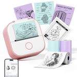 Phomemo Mini Portable Printer,T02 Thermal Printers,Wireless Photo Sticker Printer for Study,Inkless Bluetooth Phone Printer for Children’s Day Birthday,Sticker Maker Machine for Crafters Kids Family