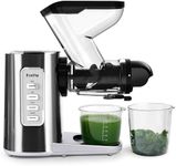 Fretta Cold Press Juicer, Slow Masticating Juicer Machines with 3‘’ Wide Feed Chute, Easy Clean Juice Extractor, 200W Powerful Motor, High Juice Yield, BPA Free, Durable Stainless Steel Housing