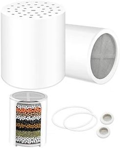 20 Stage Shower Filter Replacement for Aquabliss SF100 / SF220 Filter Cartridge for Hard Water- Reduces Chemicals & Chlorine, High Output Revitalizing Universal Shower Filter 15/20 Stage (2PACK)