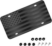 American Flag License Plate, Black 