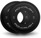 Iron Crush Fractional Weight Plates - Olympic Plates with Improved Center Holes - Durable, Shockproof Virgin Rubber - Gym Equipment for Strength & Endurance Training