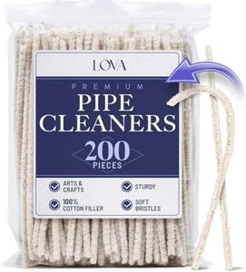 (200 Soft) Pipe Cleaners for Glass and Pipe Smoking - Arts and Crafts! - Soft Bristle Pipe Cleaners for Pipe Smoking for Glass Long White Pipe Cleaners for Cleaning - Tobacco Pipes Accessories