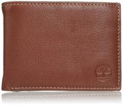 Timberland Men's Leather RFID Blocking Passcase Security Wallet, Brown, One Size