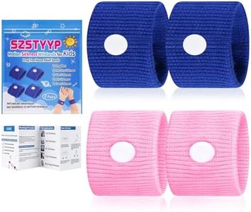 SZSTYYP Motion Sickness Bands for Kids, Travel Sickness Relief Wristbands, Anti-Nausea Wristbands for Car Sickness(Pink and Blue)