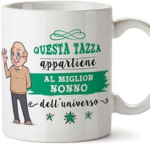 Mugffins Nonno Tazza/Mug - Questa Tazza Appartiene al Miglior Nonno dell'Universo - Idea Regalo Festa del papà/Tazza Miglior Nonno in Ceramica. 350 m