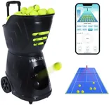 Generic HT8088A Tennis Ball machine for Practice (28 Points), Automatic Tennis Ball Launcher/Trainer/Thrower (120 Ball Capacity), Multifunctional tennis ball Player (Portable), Black