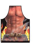 SIXIUDIA Chef Apron Sexy Funny Novelty Kitchen Apron Cooking BBQ Grilling Baking Party Muscle Man Apron For Men Gift，Men and Women（A