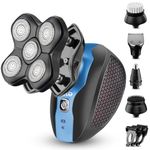 Upgrade Magnetic Head Shavers for Bald Men, Cordless & Comfort 5-in-1 Electric Razor - IPX7 Waterproof Wet/Dry Mens Grooming Kit - Easy Use Palm Shaver for a Smooth Bald Shave