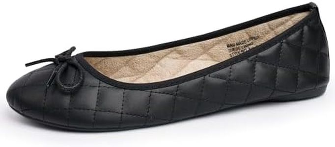 Alpine Swiss Women’s Aster Ballet Flats | Patent Leather Slip-On Shoes | Quilted Pillow Stitch | Rounded Toe | Everyday Comfortable Fashion Footwear BLK 8