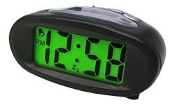 Acctim 14193 Eclipse Solar Dual Power Alarm Clock, Black