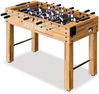 SereneLife 48in Competition Sized Foosball Table, Soccer for Home, Arcade Game Room, w/ 2 Balls, 2 Cup Holders 2x4ft for Man Cave or Basement - Standing or Tabletop