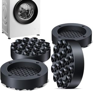 Ezprotekt 4 Stück Waschmaschine Vibrationsdämpfer Füße Pad Fußpolster Universal Anti Vibration FüßeAnti Rutsch Gummi-Fußpolster Schwingungsdämpfer Antirutschmatte für Waschmaschinen und Trockner