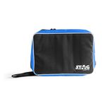 STAG ICONIC Table Tennis Racket Double Chain Deluxe Cover, Ping Pong Paddle Case, Soft Feel Portable Waterproof Table Tennis Material Carrying Case with Pocket for Accessory- Blue