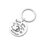 Mother Keychain Mothers Day Gift for Mom from Daughter Son I Love You to The Moon and Back Couples Gifts for Girlfriend Boyfriend Wife Husband Wedding Anniversary Personalized Jewelry for Her Him