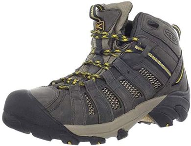 KEEN Men's Voyageur Mid Height Breathable Hiking Boots, Raven/Tawny Olive, 10.5