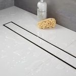 InBath Tile Insert Drain 24x4 inches for Bathroom Floor Water Drainer/Tile/Marble Insert Water Drainer Without Collar |Stainless Steel 304 Grade|Centre Hole