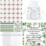 MTLEE 50 Sets Baby Shower Favors for Guests Including 50 Pcs Tea Light Candles and 50 Thank Tags and 50 Return Gift Bags for Baby Gender Reveal Baby Birthday Party