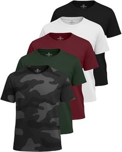 5 Pack: Boys Mesh Short Sleeve Shirts Crew Neck Boy Shirt T-Shirt Tshirt Tops Tees Girls Youth Teen Active Wear Athletic Quick Dry Basketball Gym Sport Undershirt Tee Soccer Top -Set 9,Small 6-7