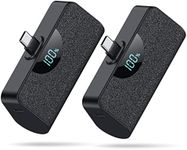 [2 Pack] Mini Portable Charger USB-