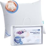 Continental Bedding 100% Luxury Down Pillows Standard Size Pack of 1 - Family Made in New York - Breathable Bed Pillows for Sleeping, Back, Side, Stomach Sleepers - 550FP Medium Firmness and Loft