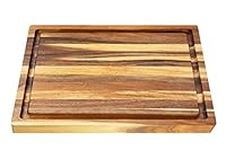 Villa Acacia Wood Carving Board 20 x 15 Inch Large with Juice Groove and Well