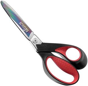 LIVINGO Industrial Scissors Heavy Duty: 9" Professional Multipurpose Shears Sharp Stainless Steel - Forged Titanium Coated Scissors for Fabric Sewing Carpet Craft Workshop Outdoor Home Office