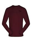 TCA Boys' Element Long Sleeve Running Top - Kids Football Kit, Cabernet, 6-8 Years