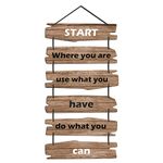 EXPLEASIA Decorative Wall Hanging Wooden Art Decoration Item for Home | Office | Living Room | Bedroom | Decoration Items | Motivational quotes decor| Gift Items (Start Where You Are)