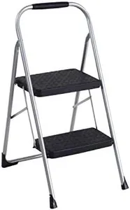 COSCO 2-Step Big Step, Steel Step Stool, Gray