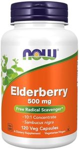 NOW Foods Supplements, Elderberry (Sambucus nigra)500 mg, 10:1 Concentrate, 120 Veg Capsules