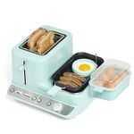 Nostalgia CLBS3AQ Classic Retro 3-in-1 Breakfast Station, 2-Wide Slot Toaster With Adjustable Toasting Control, Non-Stick Griddle For Bacon, Ham, Sausage, Hashbrowns & Omelettes, 6 Capacity Egg Cooker