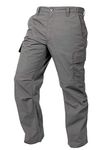 LAPG Core Cargo Lightweight Mens Work Pants, Grey Cargo Pants for Men, Hiking Ripstop Cargo Pants - 42 X 34