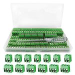 YIXISI 100 PCS Universal PCB Board Kit, 5mm Pitch 2-Pin & 3-Pin PCB Mount Screw Terminal Block Connector for Arduino (80 × 2-Pin, 20 × 3-Pin)