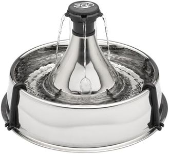 PetSafe Drinkwell 360 Stainless Steel Pet Fountain, for Dogs and Cats, Easy Clean, Adjustable Water Flow, Fresh Water