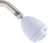 Niagara Conservation N2912 Earth Spa 3-Spray with 1.25 GPM 2.7-in. Wall Mount Adjustable Fixed Shower Head in White, 1-Pack | Bathroom Shower Head Sprayer with Pressure Compensation Technology