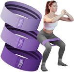 Fabric Resistance Bands for Legs - Workout Bands Resistance Bands for Men and Women - Booty Bands for Working Out - Exercise Bands Resistance Bands Set - Elastic Bands for Exercise (Purple)