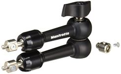 Manfrotto 244MINI Arm Mini with Interchangeable 1/4 inch Attach and 3/8 inch Adapter, black