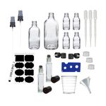 Aromatherapy DIY Kit - 68pcs Clear Bottles, Lids and Accessories - Starter Set for Homemade Beauty & Skincare - Refillable Empty DIY Blends Supplies Tools, Bottles & Accessories