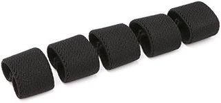 JASGOOD Nylon Canvas Web Belt Elastic Loop Keeper for 1.5inch Wide Belt 5 of Set(1.5 Inch Wide,Black)