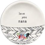 Pavilion Gift company Love You Nana 4 Inch Butterfly Keepsake Jewelry Trinket Dish, White