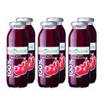 BenOrganic Pomegranate Juice (6 x 250ml) Glass Bottles, Organic Juices, Sugar and Additives Free - Not from Concentrate