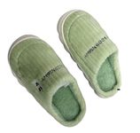 CAPZNMORE Men's Winter Flip-Flops & Slippers Home Indoor Non-Slip Soft Fur Flip Flop Slides And Slippers Flip Flops for Men Boys (Green, 6)