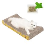 MUNCHOS MB-18 Cat Scratcher Cardboard Scratching Pad Recyclable Corrugated Scratch Toy with Wave Shape for Sweet Cats, Large