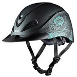 Troxel Rebel Horseback Riding Helmet, Extra Large (7 3/8-7 3/4), Turquoise Rose
