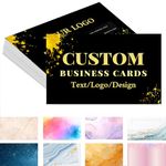 Custom Business Cards,Tarjetas para Negocio Personalizadas,Personalized Business Cards with Your Logo/Image/Text,Double Sided Printable Waterproof Custom Business Cards for Small Business.